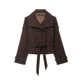 Casing Shirt 2025 Spring And Summer Collar Long-Sleeved Short Leisure Shirt