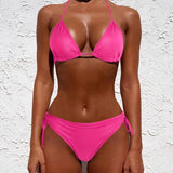 Sexy Women Summer Bikini Swimwear Bikini Set Bra Tie Side G-String Thong Beach Triangle Suit Swimsuit Bathing Suit
