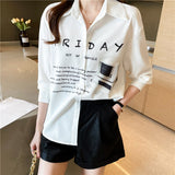 fashion printing ladies shirts casual loose Women's Blouses 2022 Spring Summer Long Sleeve Shirts Tops Blusas