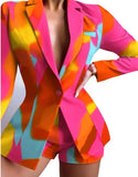 New Casual Print Fashion Small Suit Women's