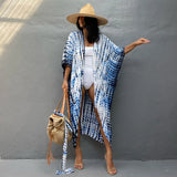 2023 Autumn Beach Kimono Swimwear Women Print Bikini Cover Ups Swimsuit Fashion Loose Plus Size Beachwear Hooded