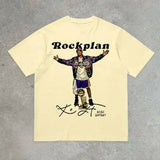 Men's T-Shirt 2024 Basketball Shirt Sports Style Short-Sleeved Cotton Print Loose T-Shirt Street Hip-Hop Blouse Short Sleeves-Outfit