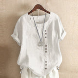 Summer Retro Large Loose Linen Sleeve Women's