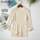Autumn Winter Basic Turtleneck Knitting Bottoming Warm Sweaters 2021 Women's Pullovers Solid Minimalist Cheap