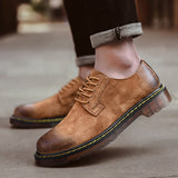 o'clock Vintage Men's Genuine Leather Shoes Casual Lace-up Male Flats Sneaker Luxury Breathable Anti-skid Footwear Big