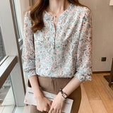 print shirts Women's Blouses 2022 Spring summer Blouse Long sleeve Tops Shirts Blusas