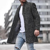 Winter Men Plaid Coat Single Breasted Casual Business Man Office Plus Size Checkered Jacket Men Coat Male Outwear