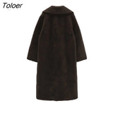 2023 Long Teddy Bear Coat Women Winter Warm Women Faux Fur Coat Ladies Teddy Jacket Ladies Outdoor