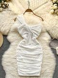 Irregular Women Mesh Summer Dress 2022 Halter Elegant Sexy Vacation Slim Temperament Ladies Mini A Line