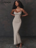 Elegant Maxi Dress Women 2024 Sexy Halter Spaghetti Lady Long Dresses Girls Female Robe Evening Party Robe Streetwear New-Outfit