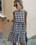 Dresses For Women Summer Casual Loose Ruffled Midi Dress Female Sleeveless Vintage Tank Dress Ladies Vacation