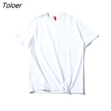 Men Loose Soft O Neck T-shirt Casual Solid Color Summer Short Half