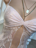 Crop Top y2k Aesthetic Spaghetti Strap Sleeveless Lace Camisole Women Halter Tank Streetwear-Outfit