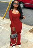 Casual Square Long Bodycon