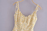 New Streetwear Chic Floral Printed Mini Dress Women Fashion Sexy Style Sleeveless V-neck Sling Dresses Female