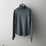 Women's Turtleneck Slim Fit Sweater Roll Collar Pullover Ladies High Neck Inner Long Sleeve Knit Tops Winter