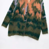 New Landscape Pattern V-Collar Loose Knitted Coat Coat 2893116-Outfit