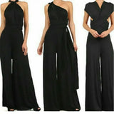 New Multi wearing jumpsuit Women multi-rope cross OL sexy bandage jumpsuit sexy pants Women Office Multi wearing