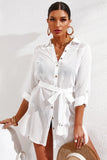 Tie Wiast Slit Shirt