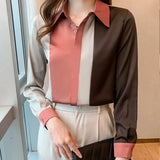 striped printing ladies shirts Women's Blouses 2021 Spring Autumn Long Sleeve Shirts Tops Blusas