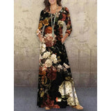 Spring Autumn 3D Ruffles Befree Maxi Dress Large Big Sexy Full Long Sleeve Boho Party Elegant