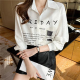 fashion printing ladies shirts casual loose Women's Blouses 2022 Spring Summer Long Sleeve Shirts Tops Blusas