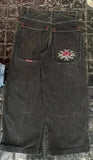 Men's Jeans Y2K Bag Vintage High-Quality Pattern Hip-Hop Street Leisure Men Harajuku Wide Legs-Outfit