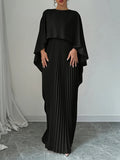 Shein Muslim Bat Sleeves Folding Irregularly Elegant Long