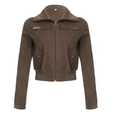 Industrial Style Line Split Pocket Flying Staff Jacket Autumn And Winter Burst Coat