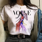 Harajuku Female Tshirt Gothic Flame Heart Print Short Sleeve Tops & Tees Fashion Casual T Shirt Women Clothing T-shirts