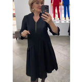 Spring And Autumn Women's Solid Color Stupling Tipper Long Sleeve
