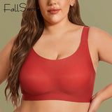 Plus Size Seamless Bra Wire Free Women's Underwear Full Cup Lingerie Sexy Active Bras M to