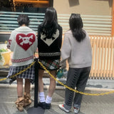 Winter Clothing Vintage Sweater for Women 2023 Ropa Mujer Fashion Punl Skull Pull Femme Casual Fashion Knit Cardigan Coat-Outfit