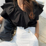 Summer Solid Blouse Women Shirts Short Sleeve Tops Casual Shirt Blouse Shirt Elegant Tops Women Blusas New Chic
