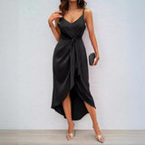 Women's Summer New Fashion Solid Color Suspension Dresses For