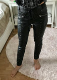 Pants Women Faux Leather Slim Fit Pant Spring Autumn Streetwear Middle Waist Motorcycle Long Legging Skinny Pants Trousers