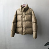 Women's White Duck Down Winter Coat 2022 Winter Standing Collar Short Bread