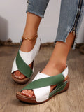 Sandals Women 2025 Summer New Pine Cake Thick Bottom With Skirt Casually Exposed Toe Beach