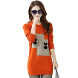 Women Sweaters 2020 Autumn Winter Clothes Casual Knitted Pullover Knitwear Fashion Long Sleeve Slim Lady Tops Plus