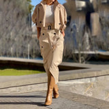 Summer New Pure Color Are Clasp Design Casual Trousers Two Sets Of