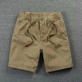 Loose Waist Casual Shorts 2023 Summer New Men's Solid Color Shorts Korean Fashion Boys' Rope Pants-Outfit