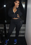 Casual Zipper Pocket Long Sleeve Hoodies An Pant Two Piece