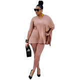 Size S-5XL 2 Piece Set Women Pants Sets Solid Loose Top Leggings Shot Sleeve Summer Jogger Tracksuit Wholesale