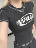 short-sleeved T-shirt with logo