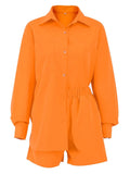 Classy Linen Shorts Sets Fashion Two Piece Womens Outifits Oversized Shirts And Shorts Sets Summer Matching Set