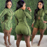 Women's Fashion Sexy Stitching Solid Color Teeing Long-Sleeved