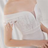 Fringe Tassels Off Shoulder Formal Mermaid Evening