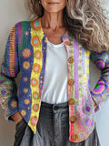 New 3D Printed Women's Cardigan Knitted Jacket Spring Autumn Shirt