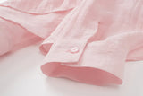 Women's Pink Folding Decoration Romantic Style Shirt
