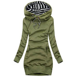 Winter Long Hoodies Women 2021 Fashion Pocket Long Sleeve Streetwear Pullover Tops Female Plus Size Casual